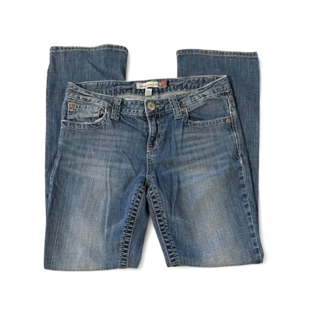 Aeropostale Y2K Light Wash Low Rise Straight Leg Jeans Size 9